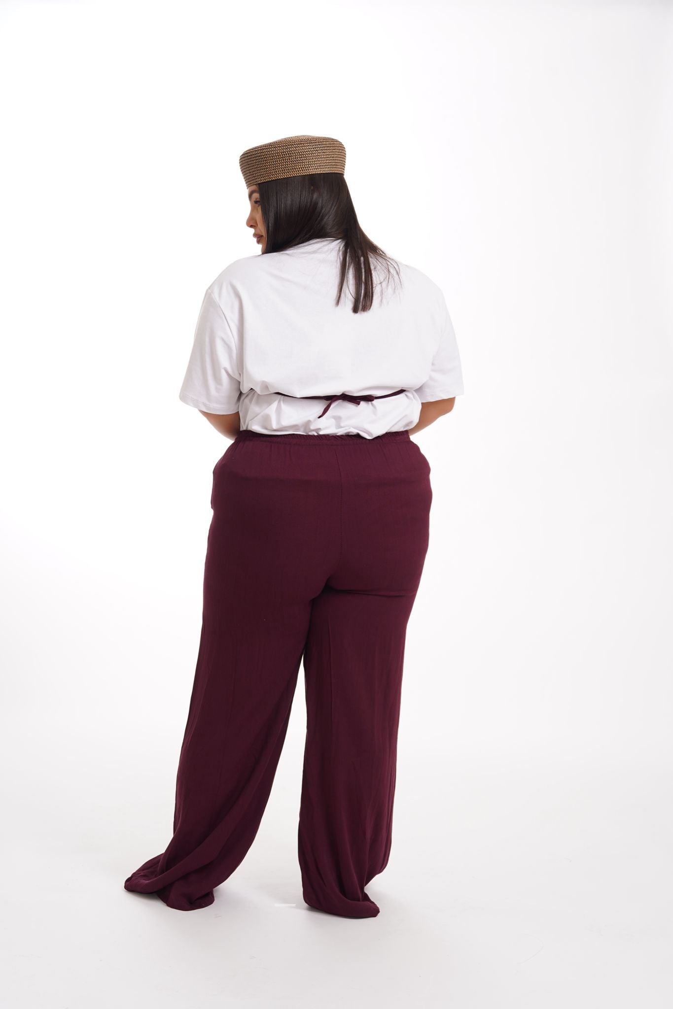 Coordinato Donna Pantalone\Bandana Bordeaux