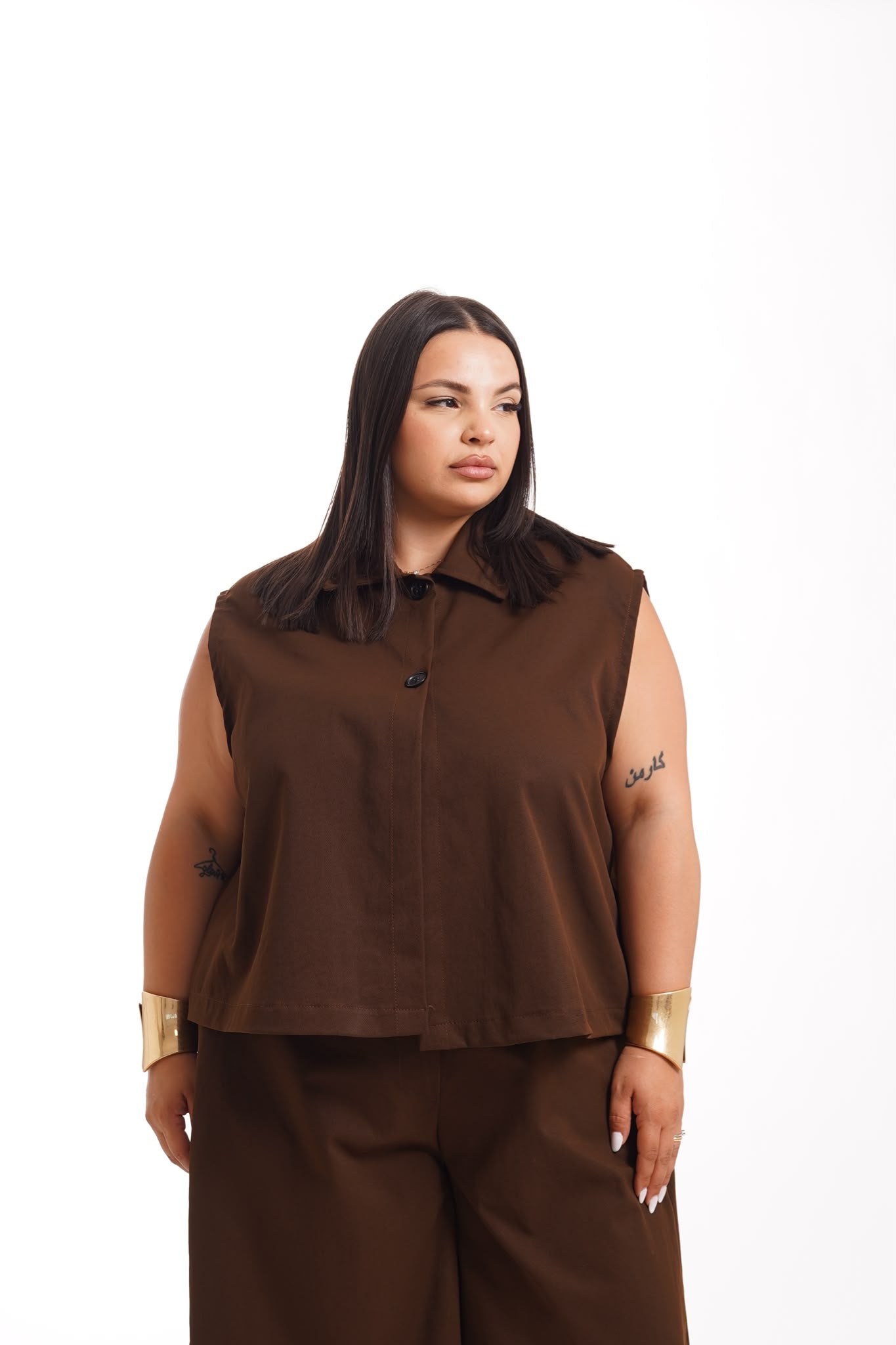 Giacca Gilet Marrone