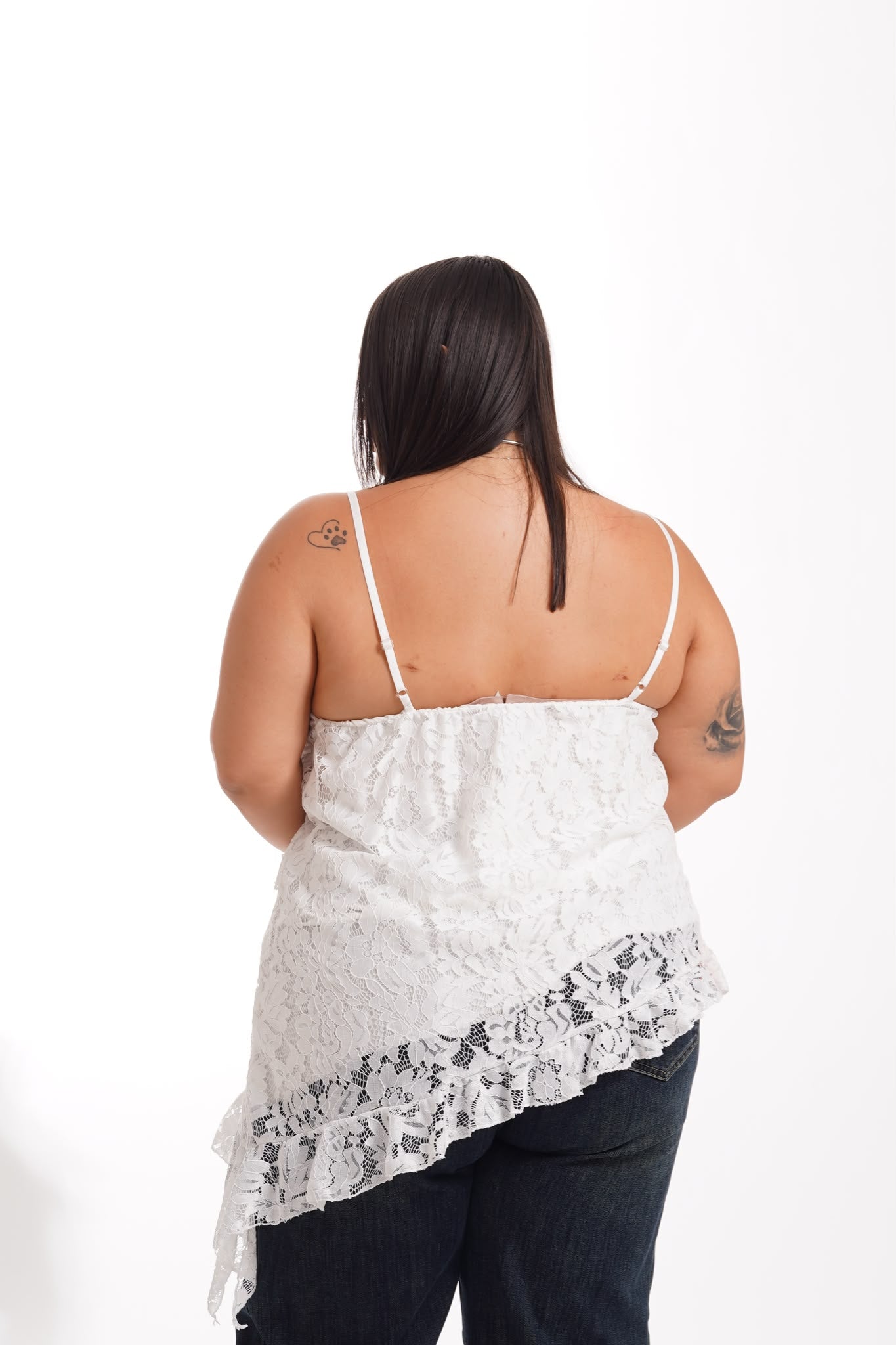 Top In Pizzo Diana Bianco