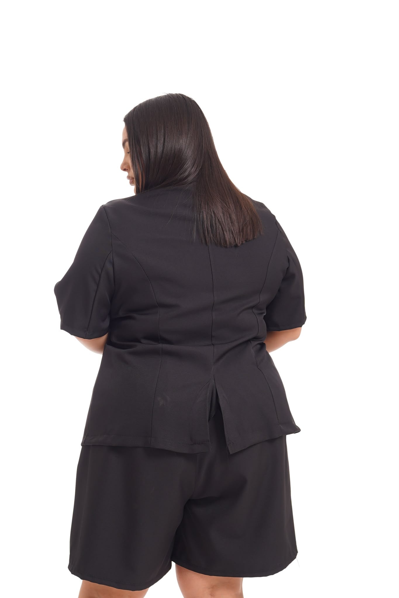 Coordinato Giacca+Bermuda Marlena Nero