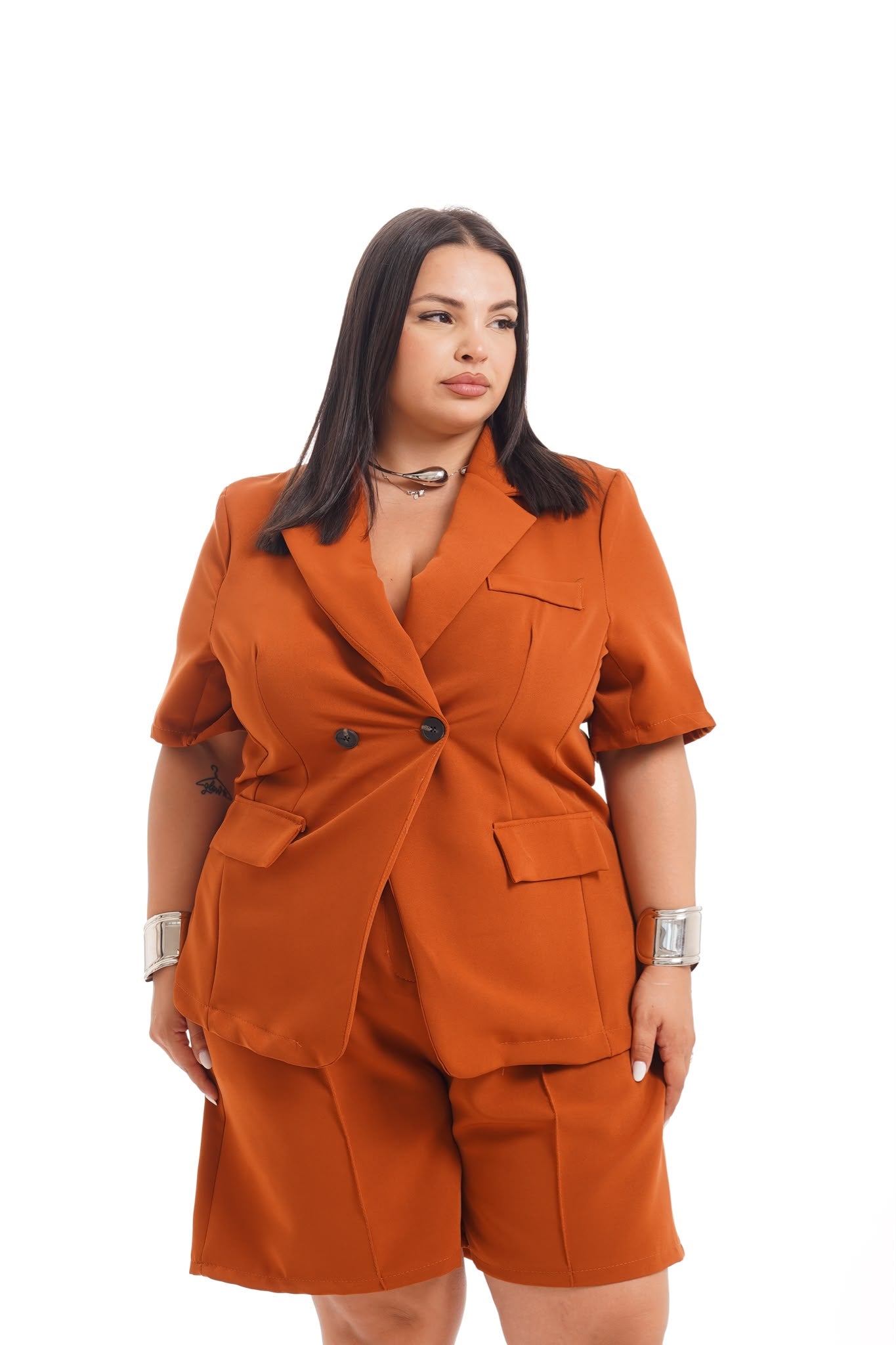 Coordinato Giacca+Bermuda Marlena Ruggine