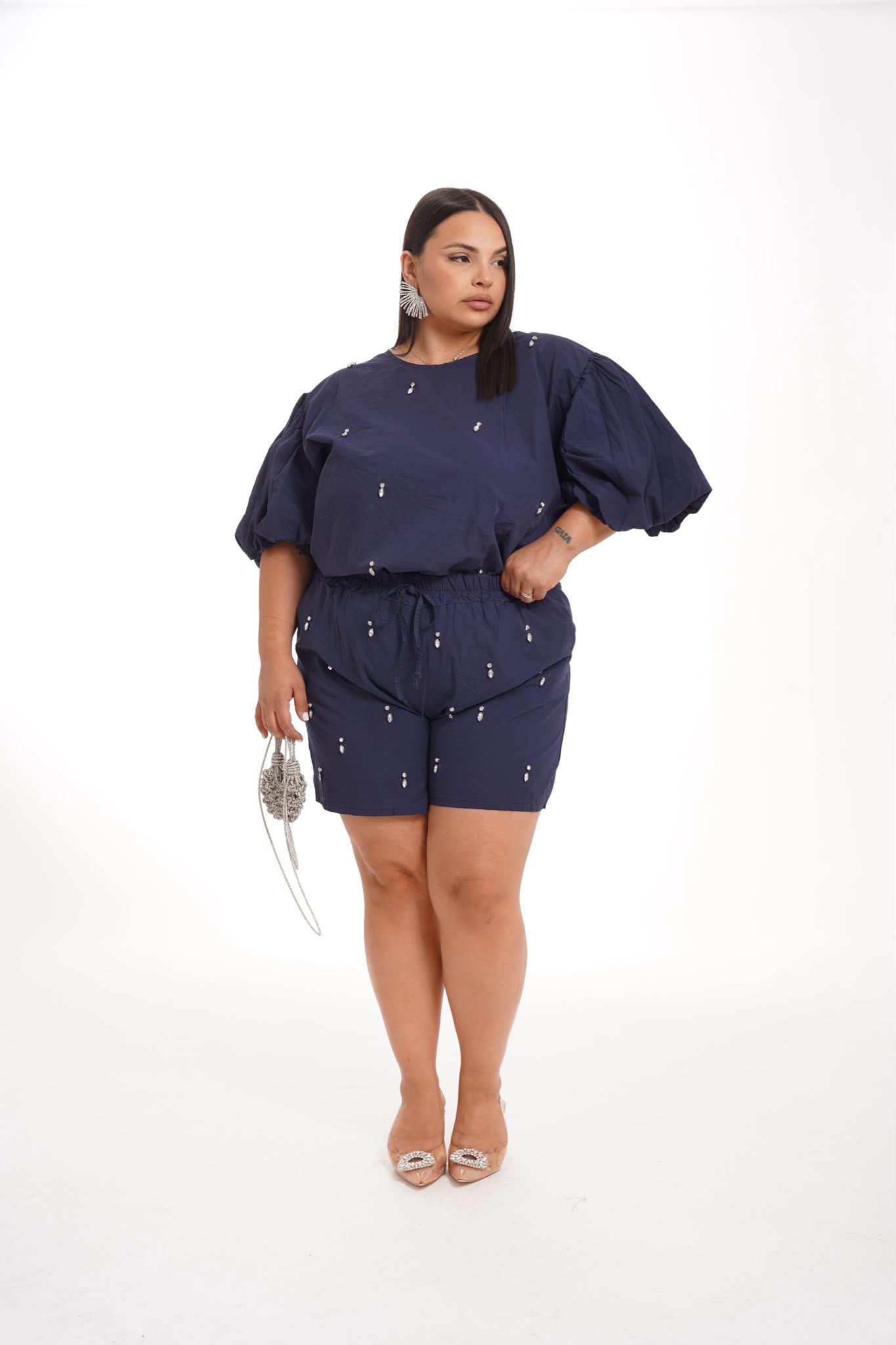 Coordinato Swarosky Blu