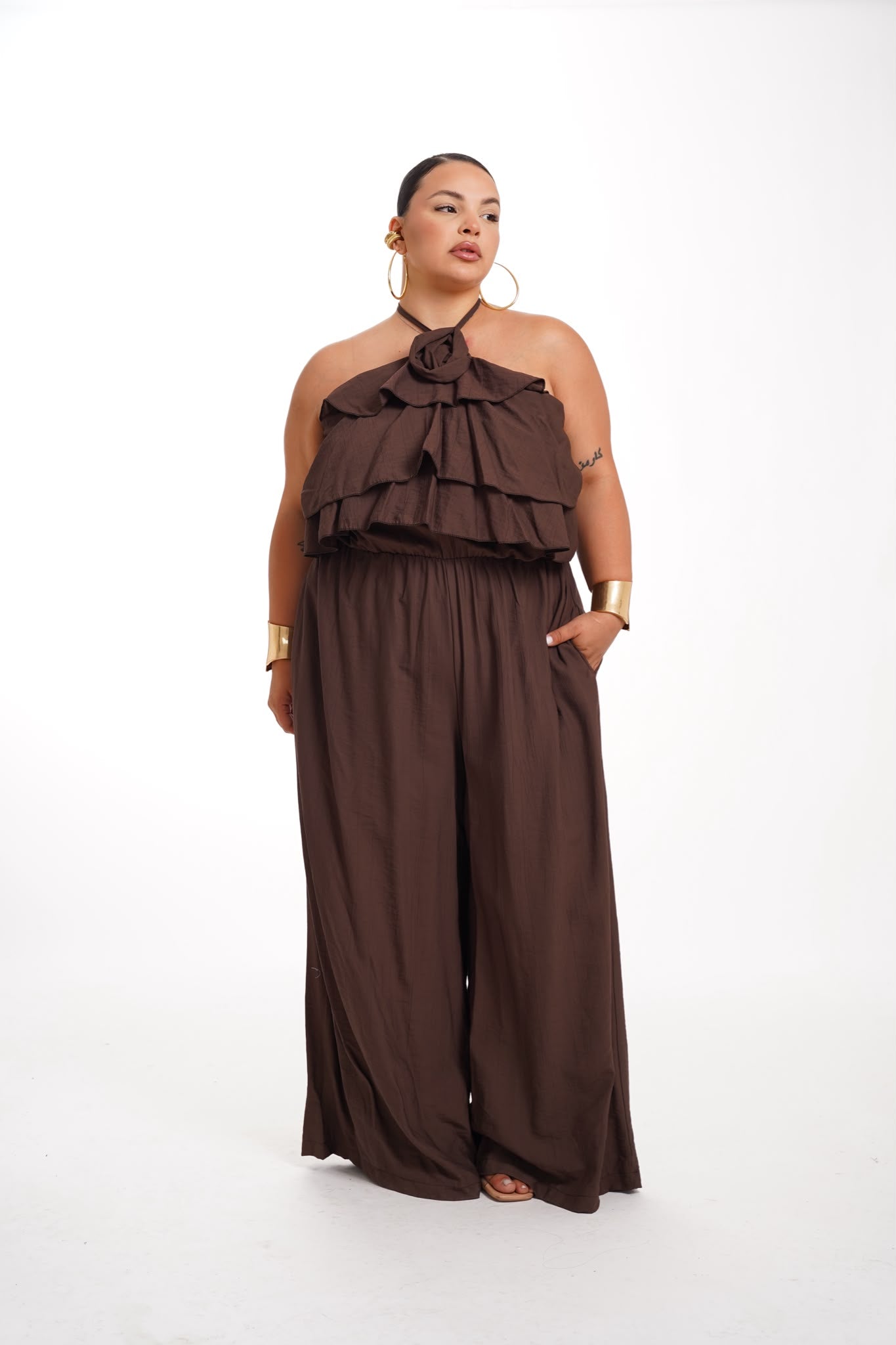 Tuta Roses Marrone