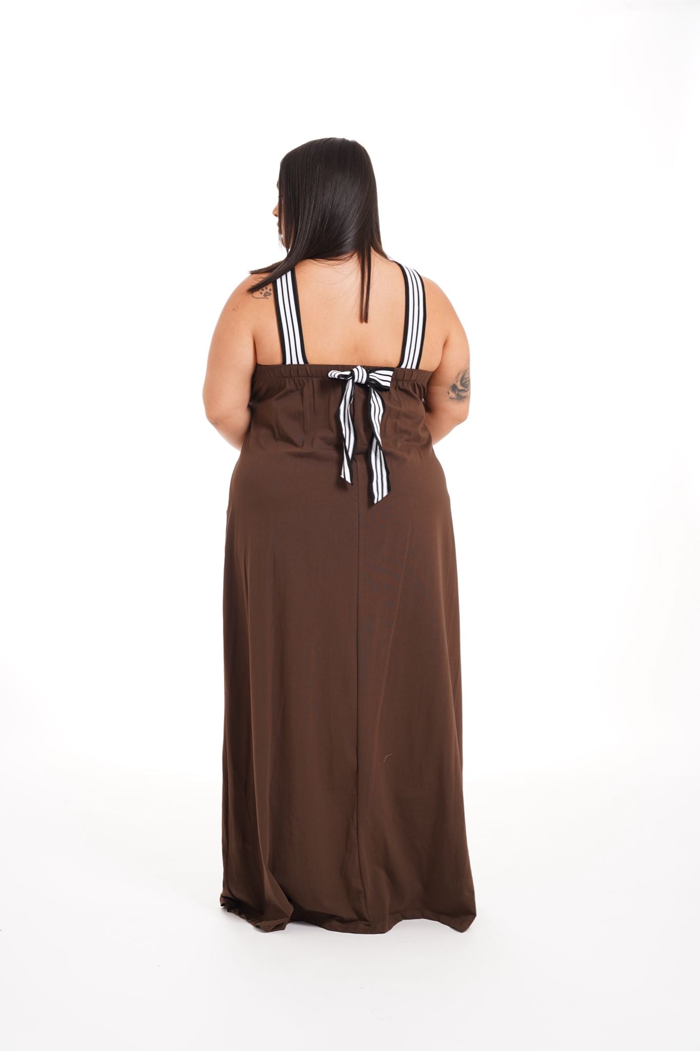 Dress Rifinitura Marrone