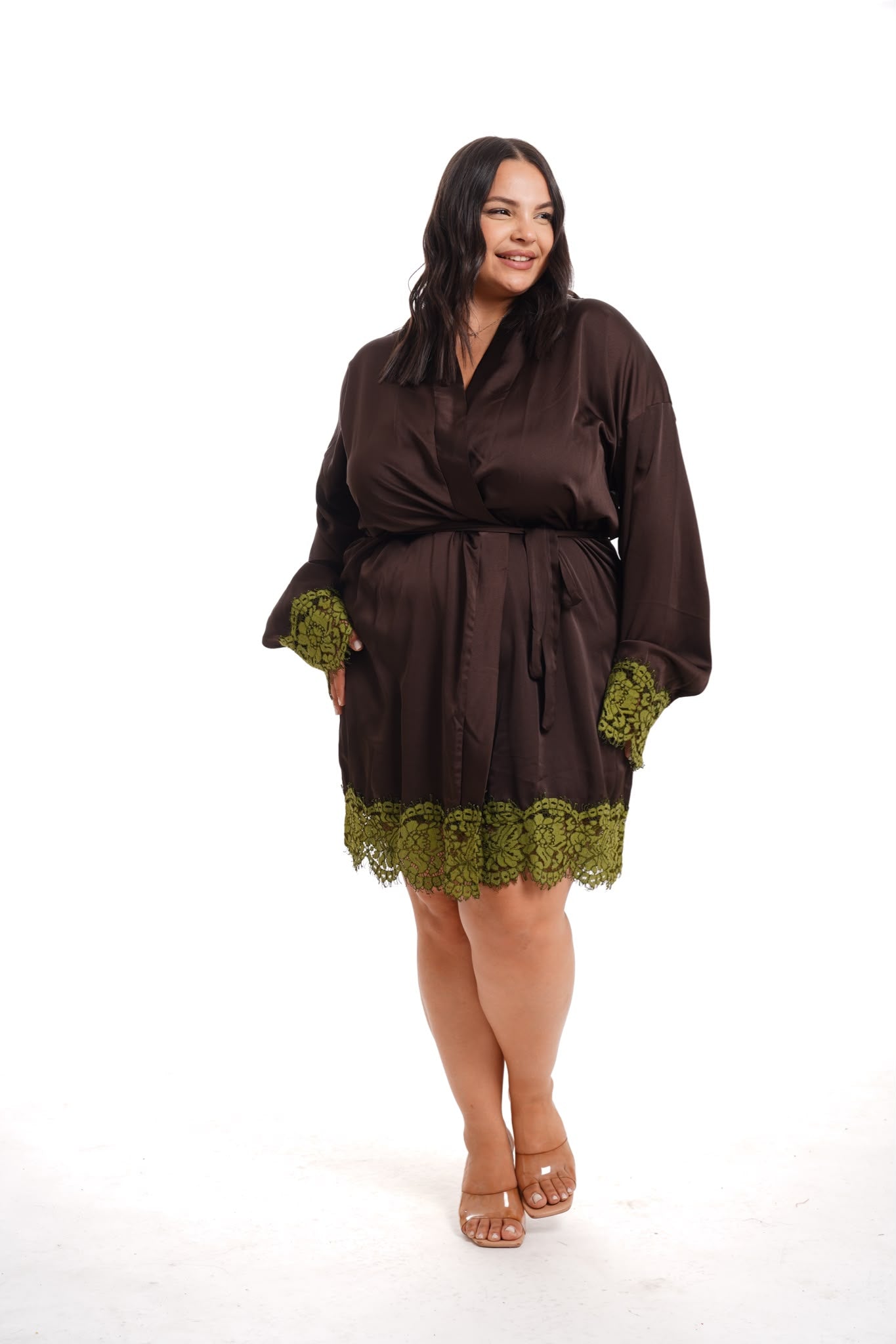 Kimono Dress Night Marrone