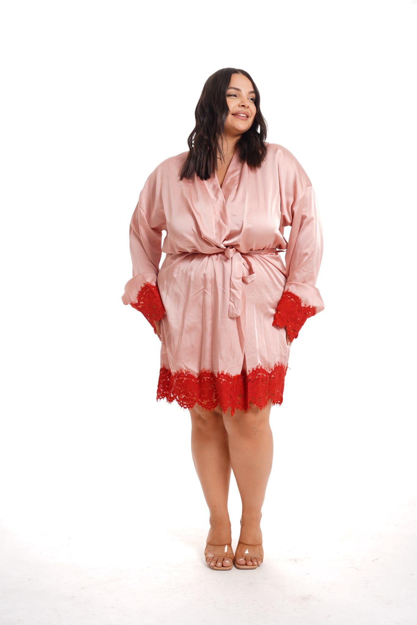 Kimono Dress Night Rosa