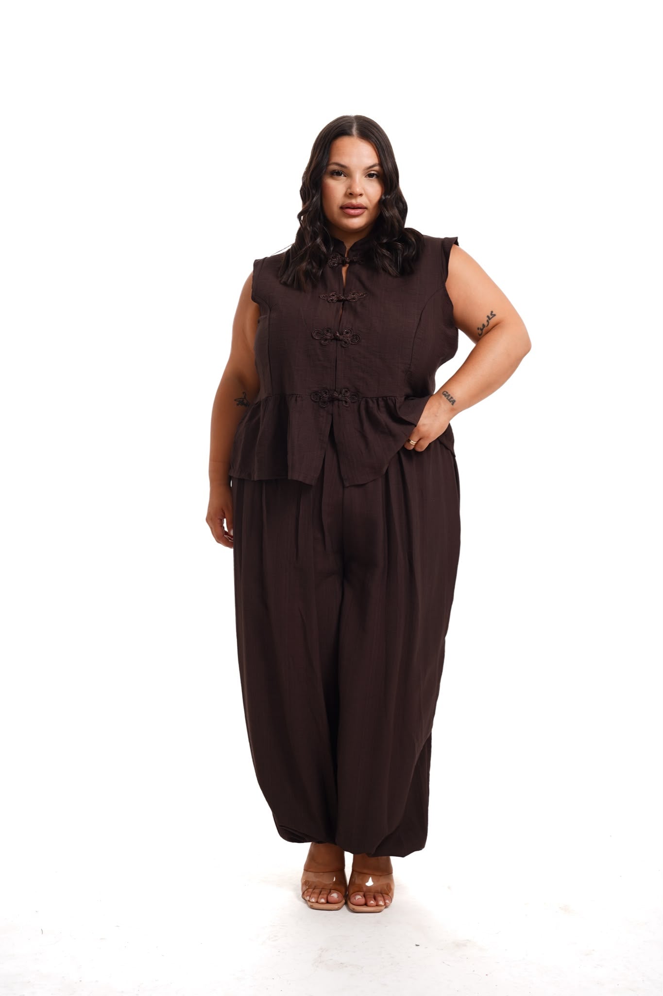 Tailleur Butterfly Marrone