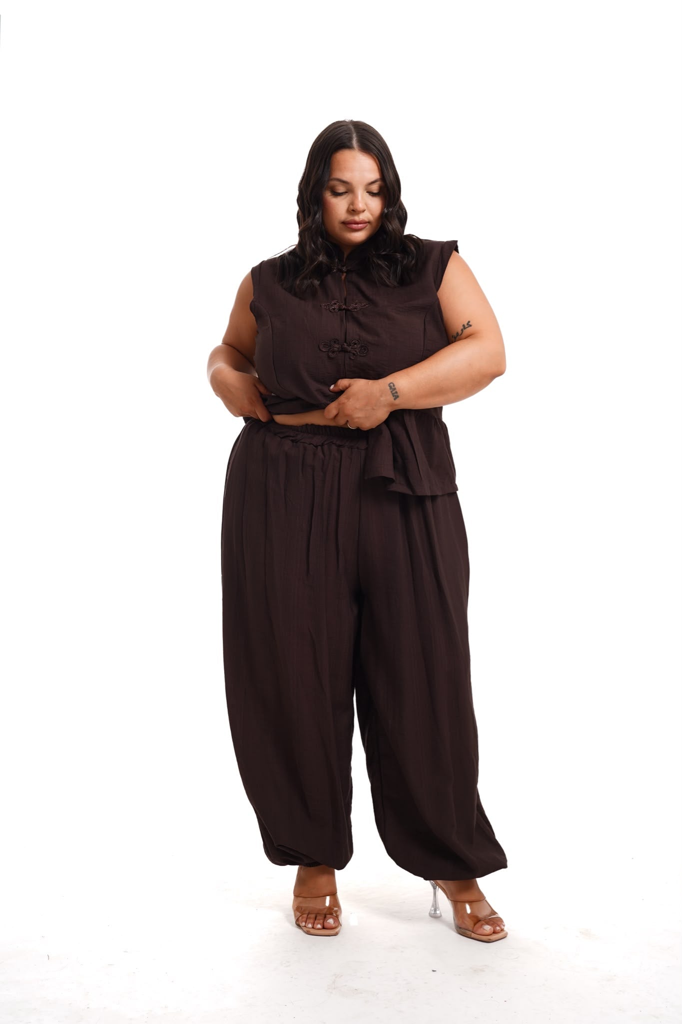 Tailleur Butterfly Marrone