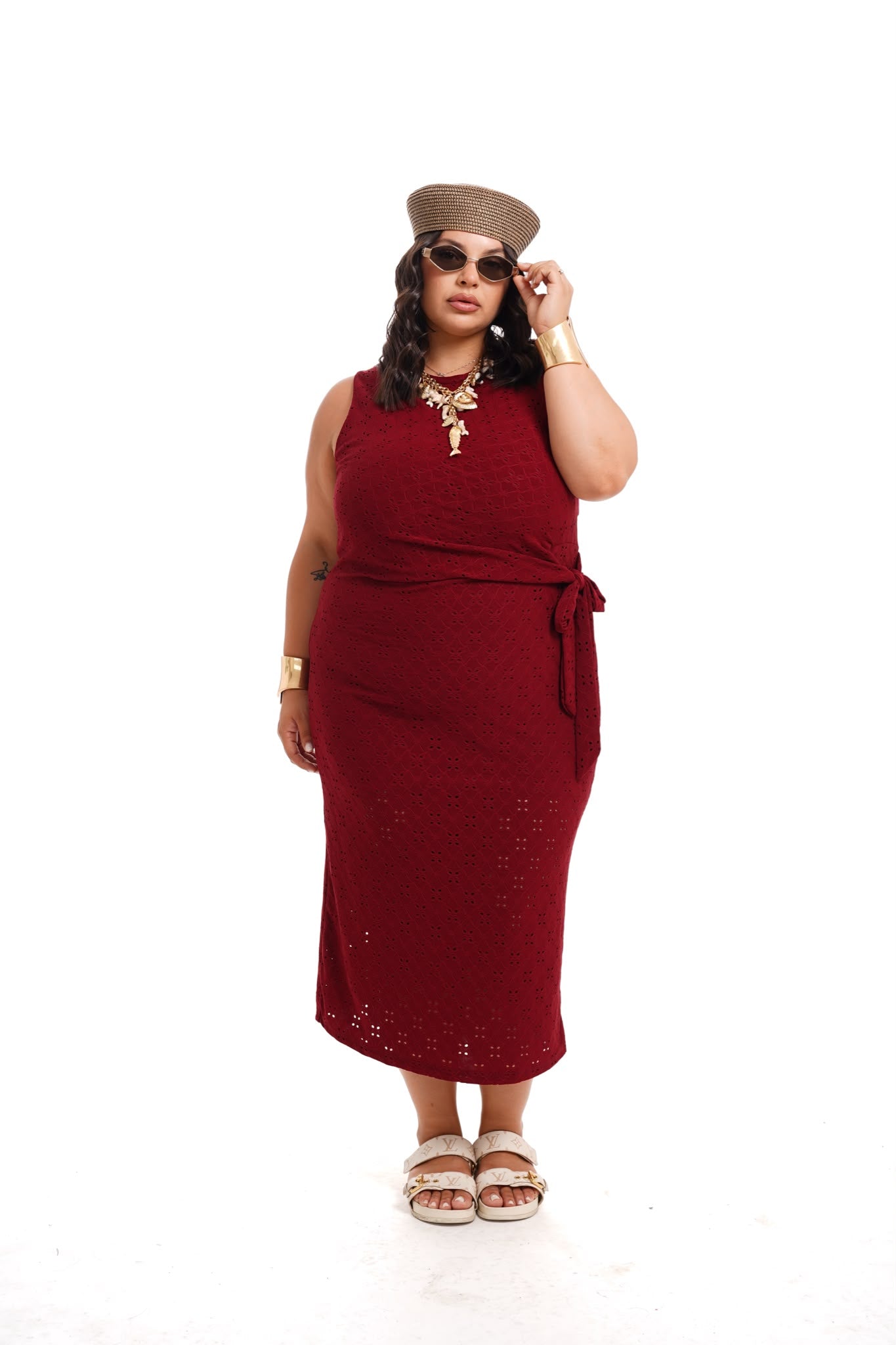 Vestitino In Pizzo Clarissa Bordeaux