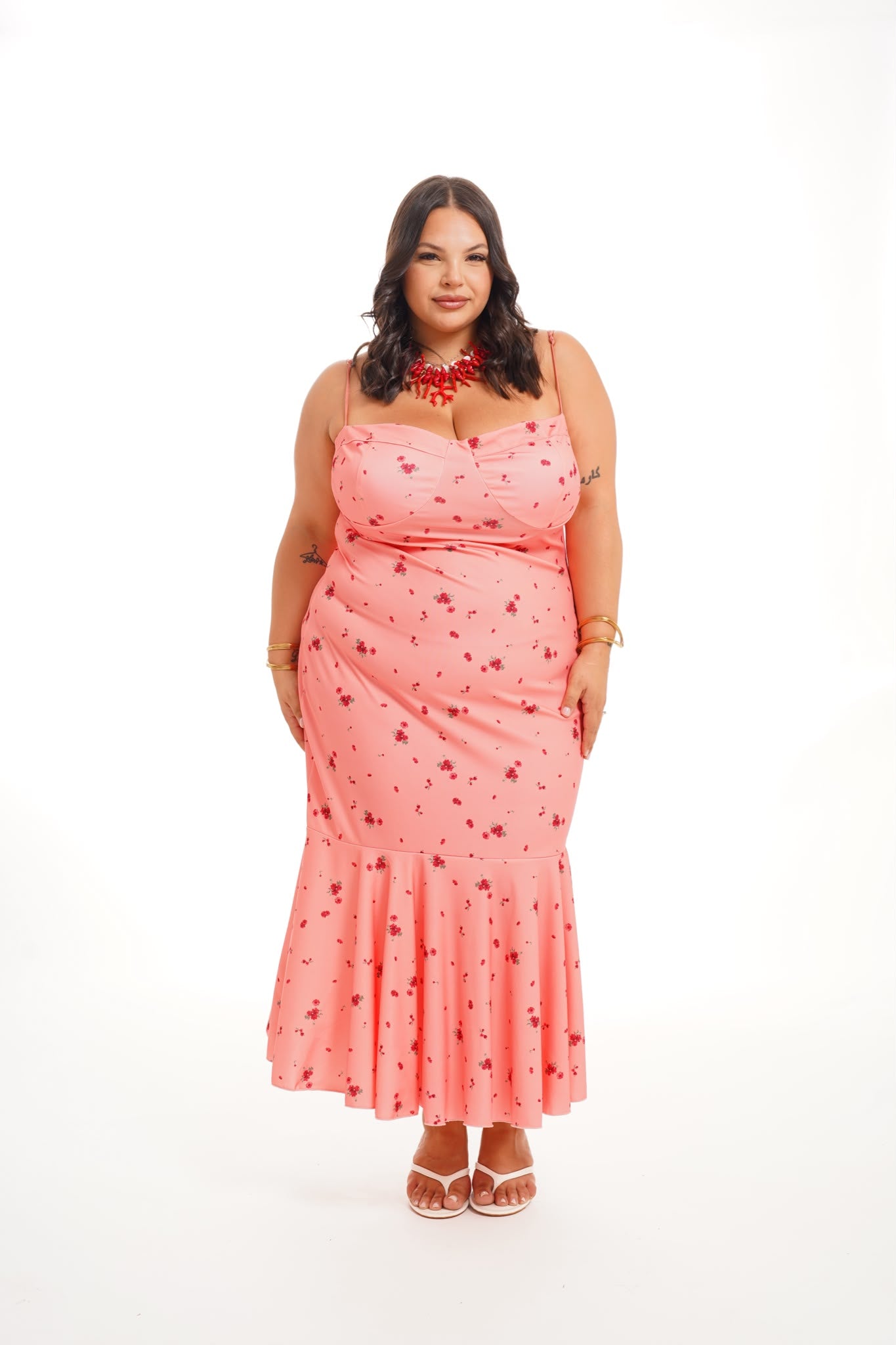 Dress Kesya Fiori Pesca
