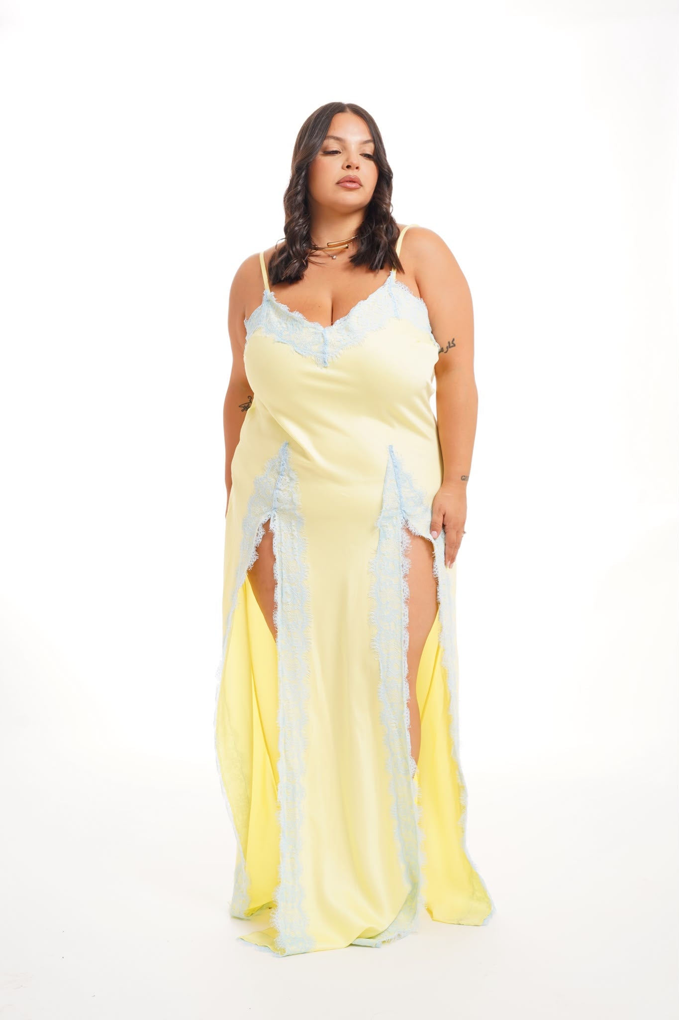 Dress In Pizzo Monia Giallo