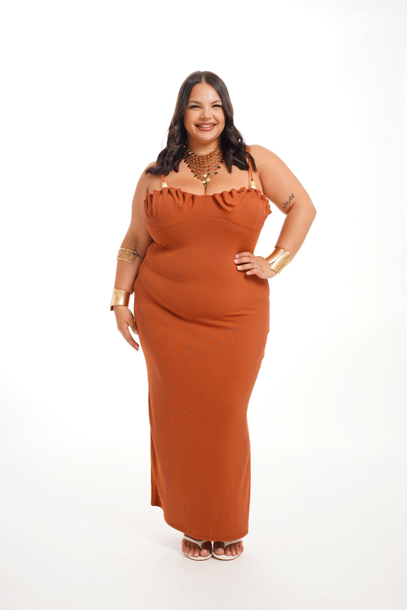 Dress Conchiglia Ruggine