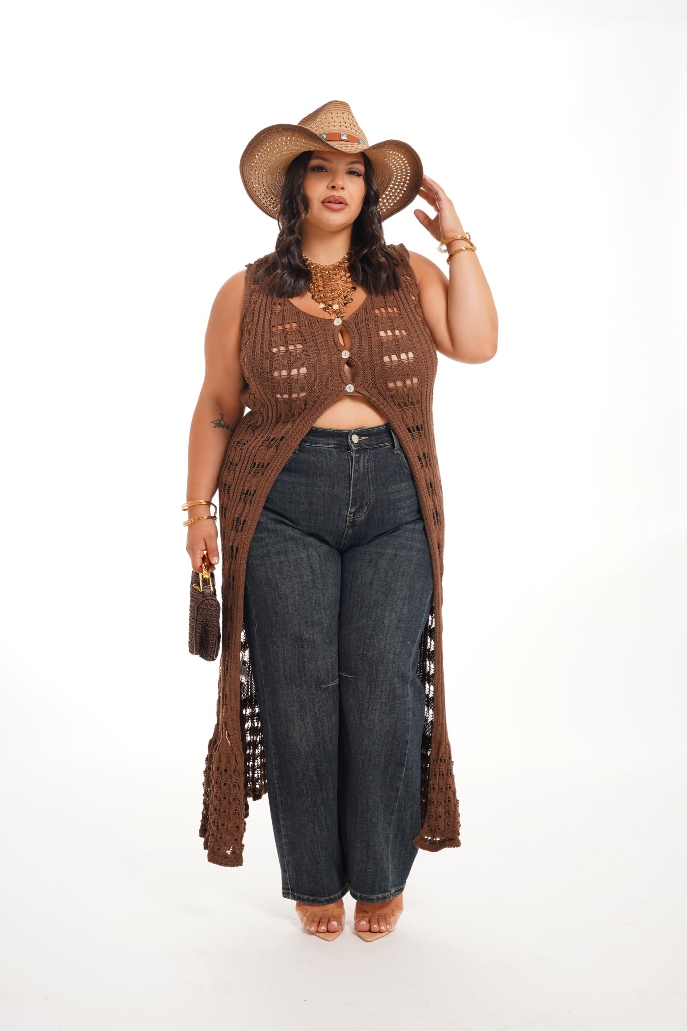 Gilet Grace Marrone
