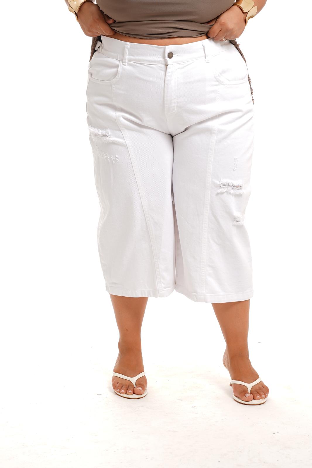 Bermuda Jeans Bianco