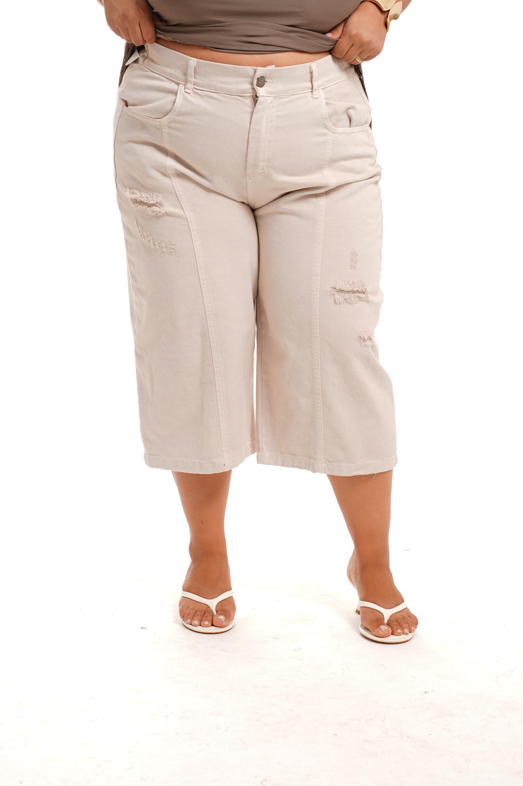 Bermuda Jeans Beige