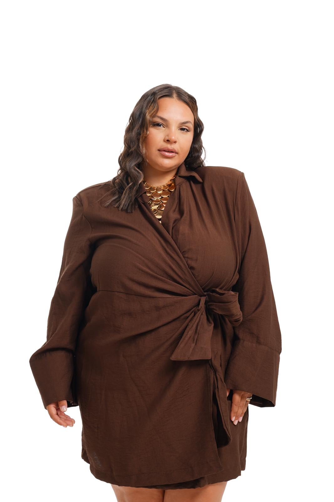 Dress Cortez Corto Marrone
