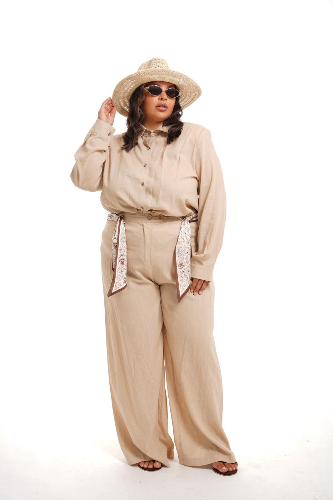 Coordinato Kenya Lino e Viscosa Beige