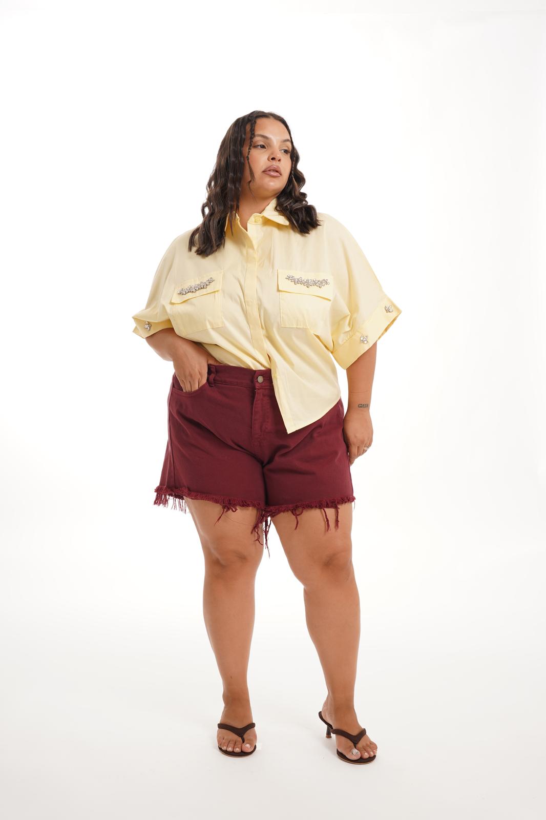 Shorts Jeans Bordeaux