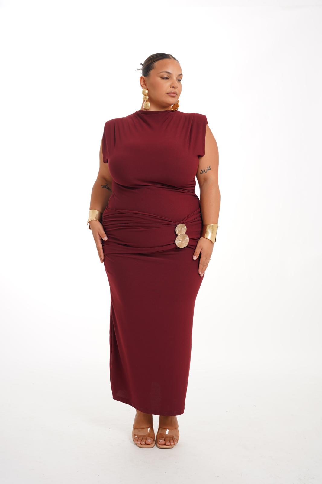 Abito Spalline Bordeaux
