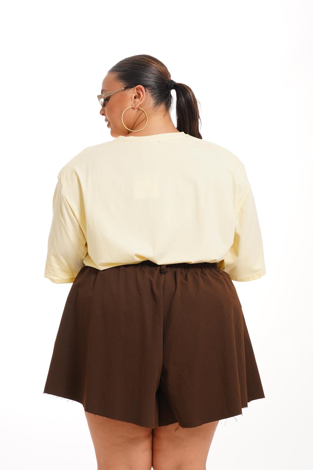 Shorts Farfalla Sfrangiato Marrone