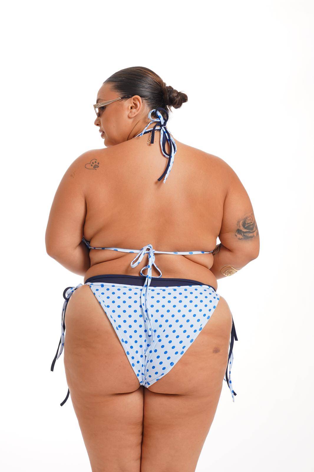 Costume Marea Pois Azzurro