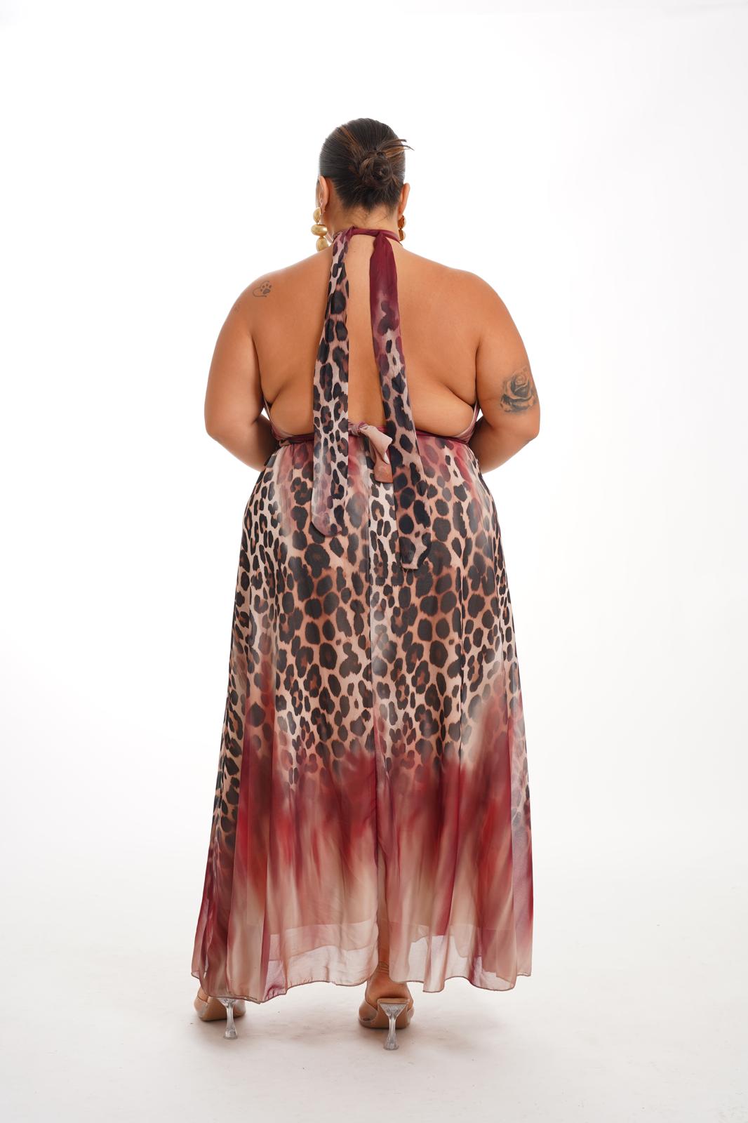 Dress Penny Maculato Bordeaux