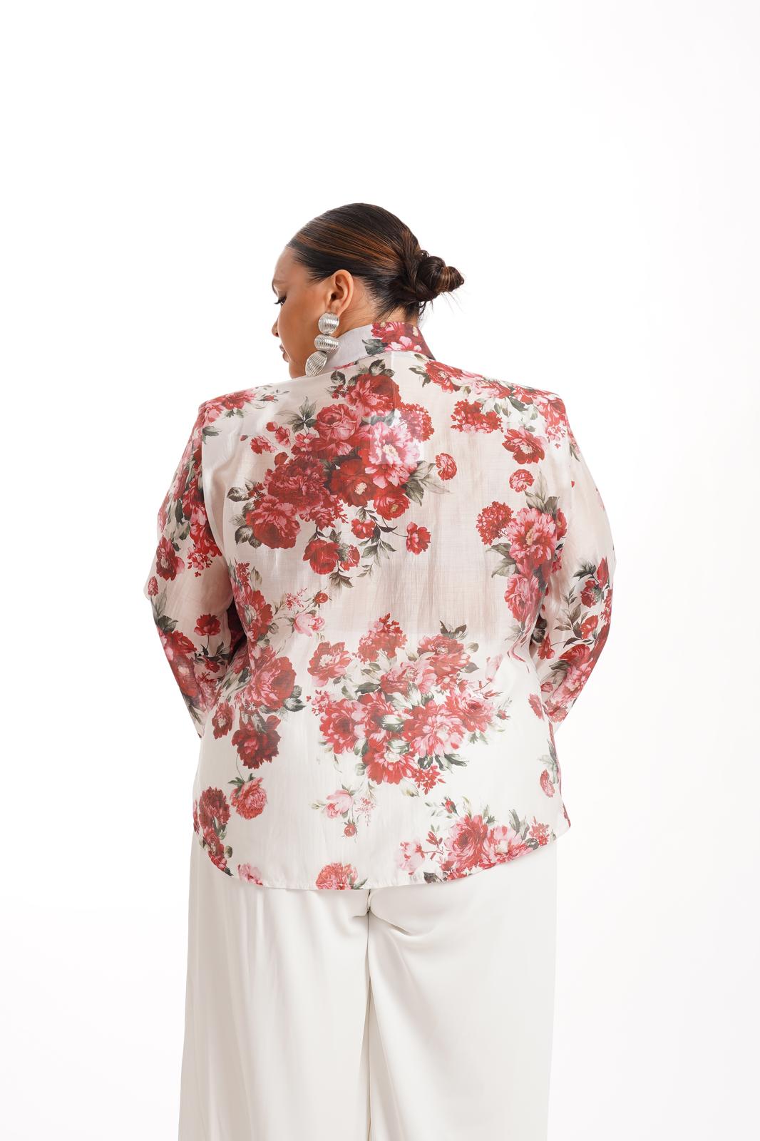 Camicia Marisa Fiori Rossi