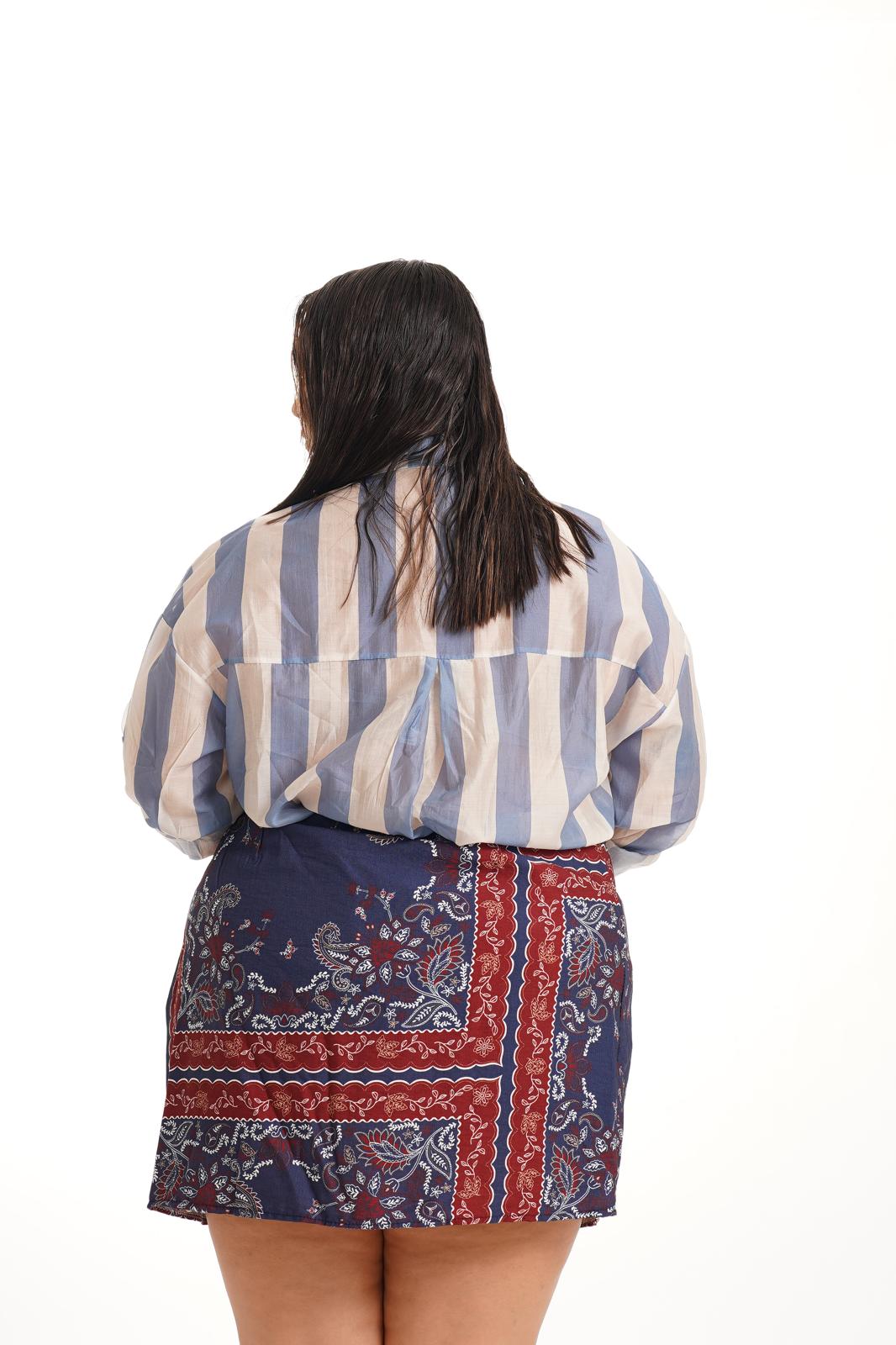 Camicia Cleo a Righe Azzurro\Bianca