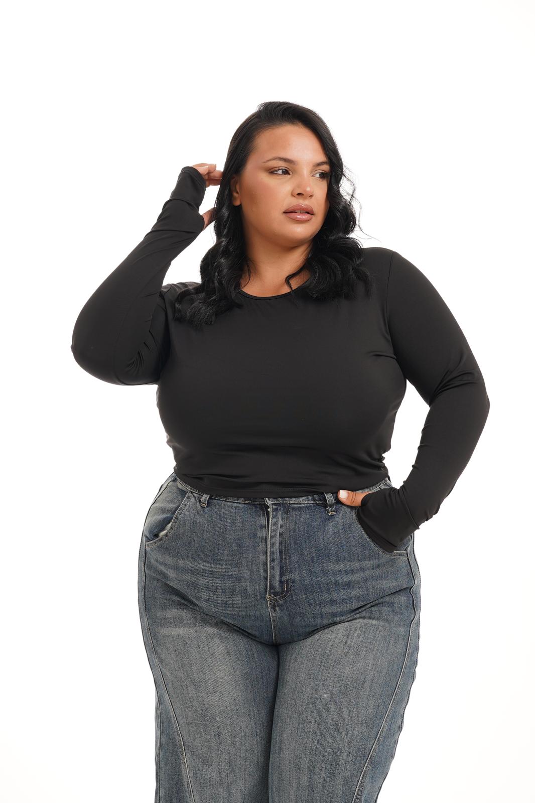 Maglia Crop Sport Nera