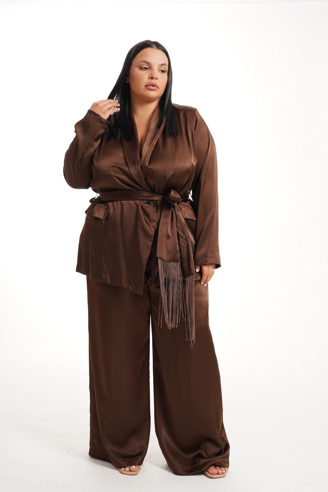 Tailleur Satine Marrone
