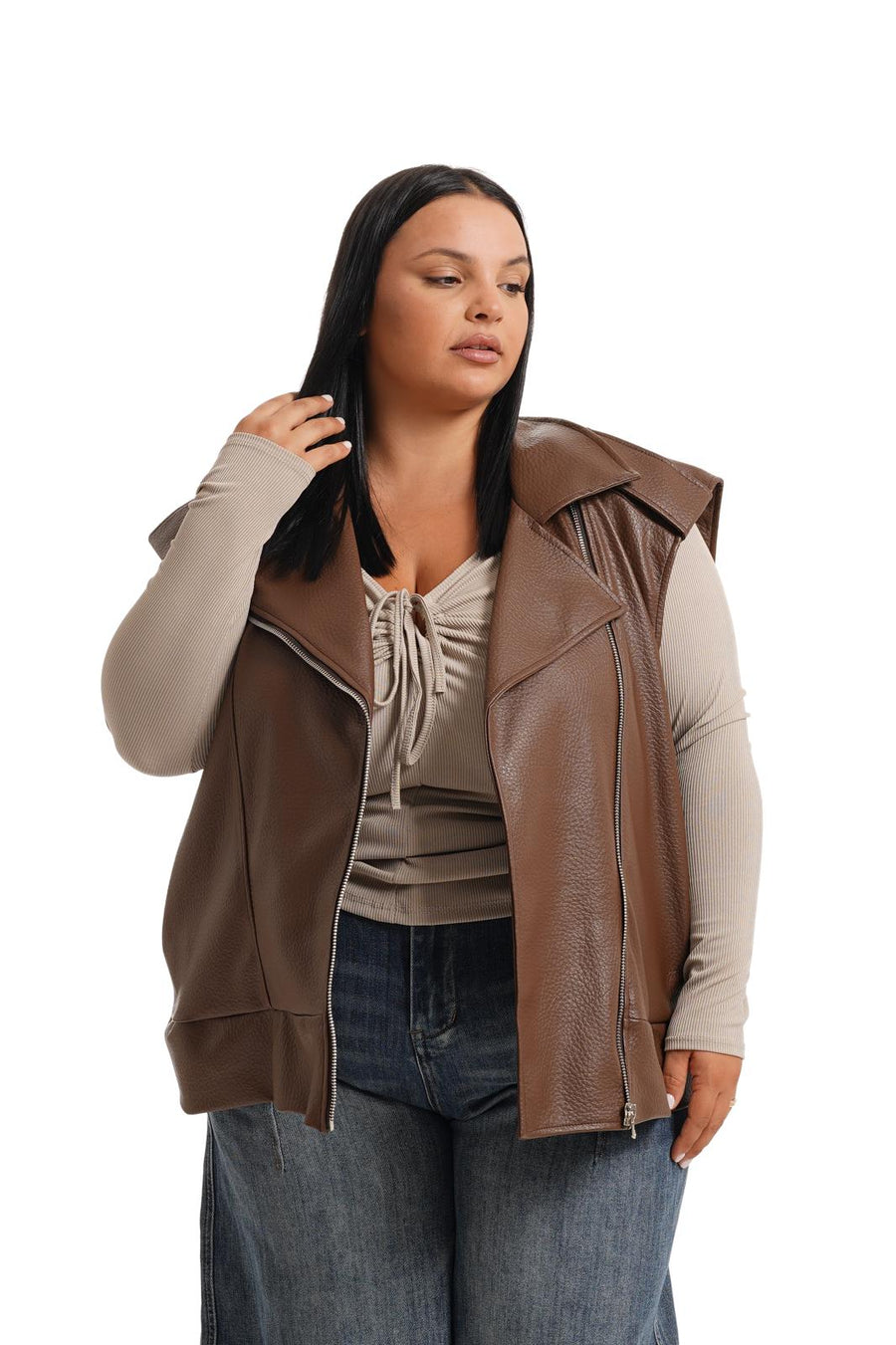 Gilet Rock Marrone