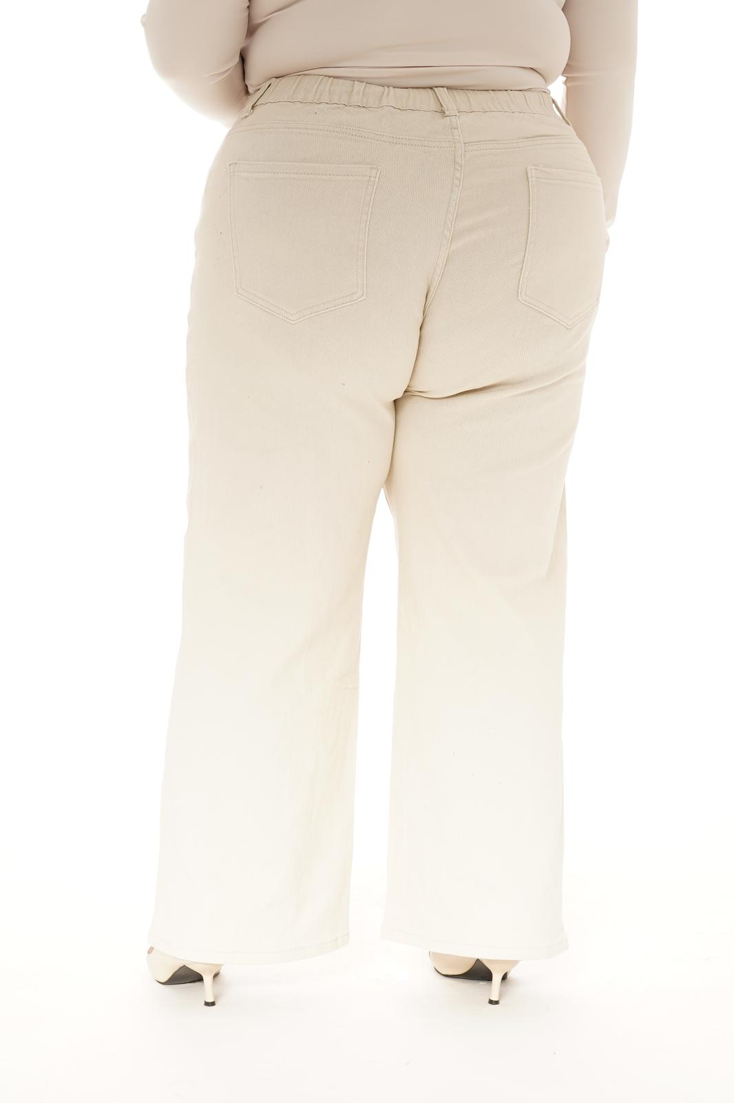 Jeans Wide Leg Panna