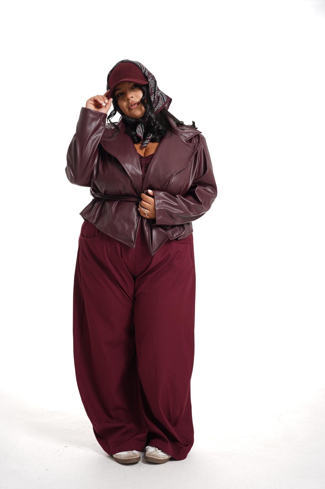 Pantalone Balloon Bordeaux