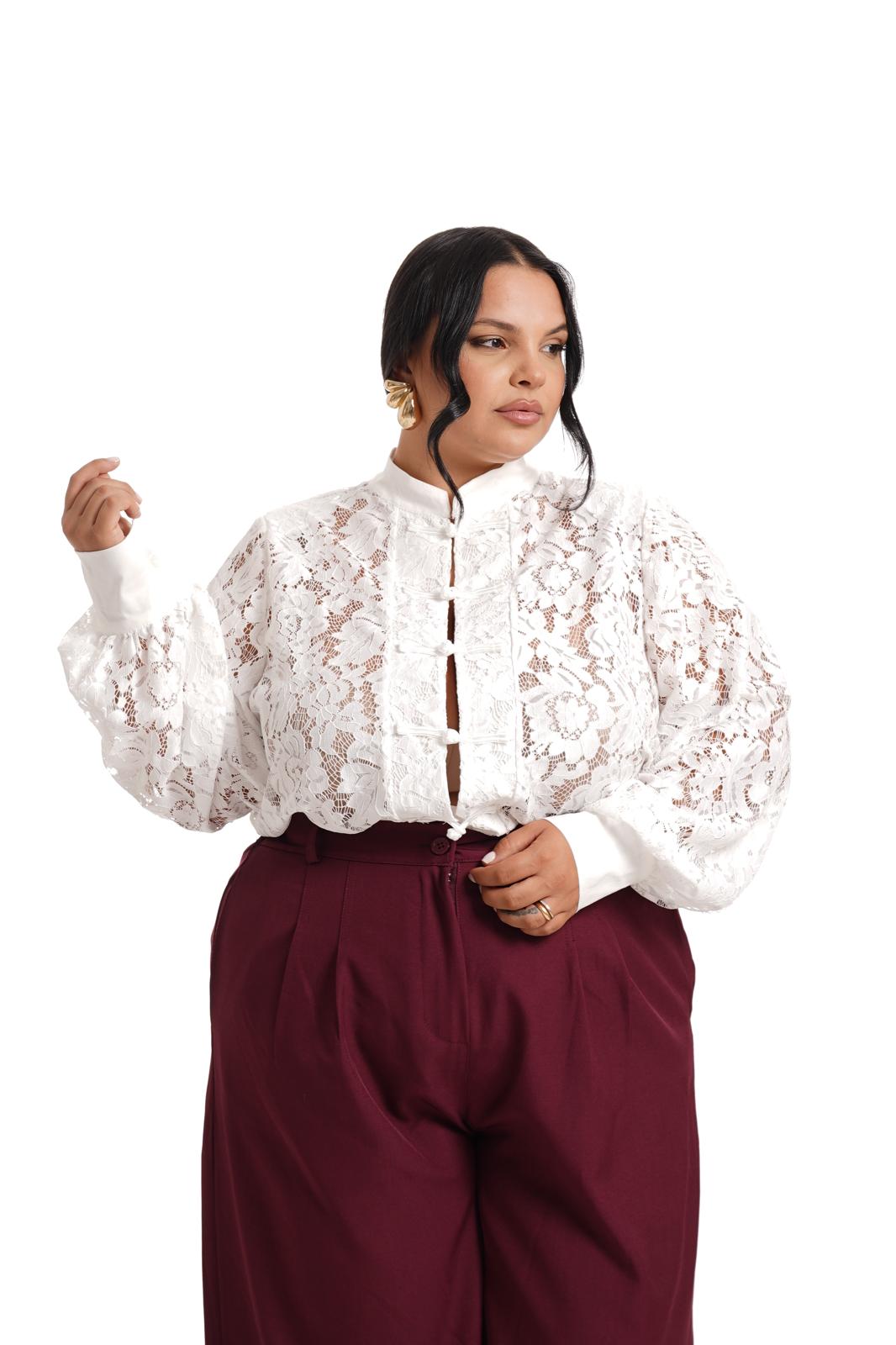 Camicia In Pizzo Monica Bianca
