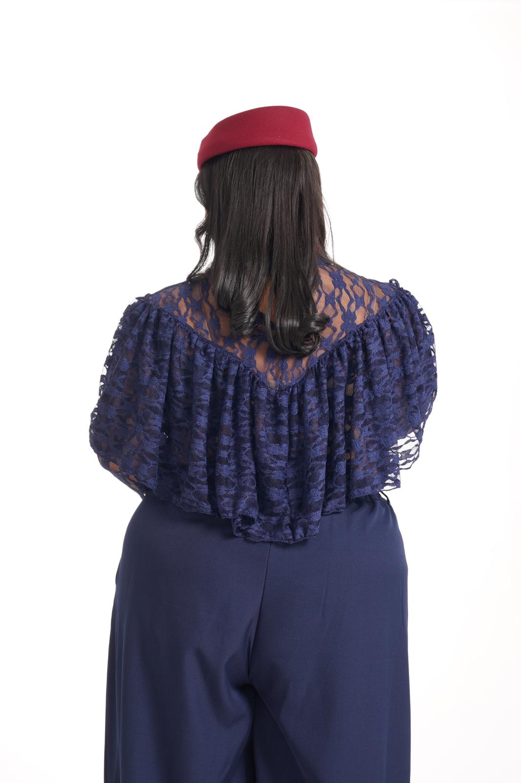 Blusa Karol In Pizzo Blu