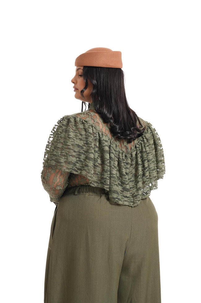 Blusa Karol In Pizzo Verde