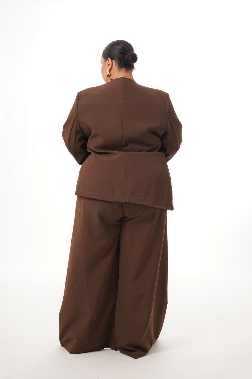 Tailleur Asimmetrico Marrone