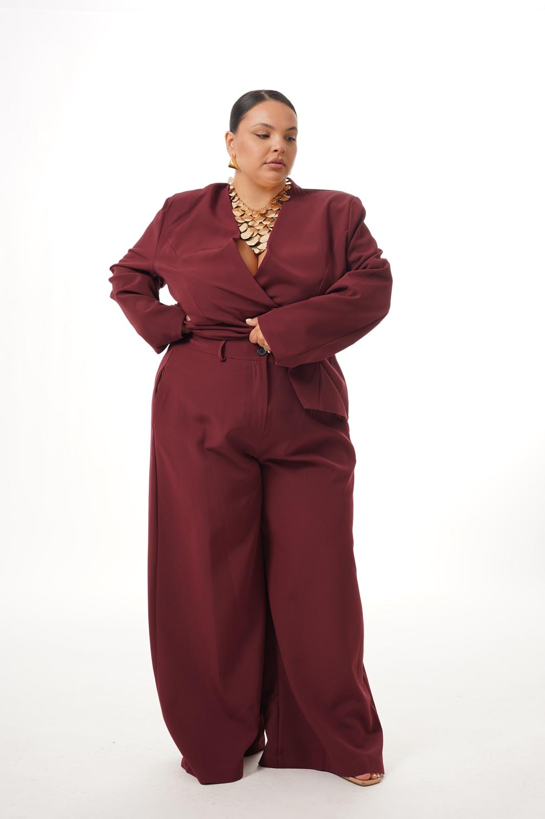 Tailleur Asimmetrico Bordeaux