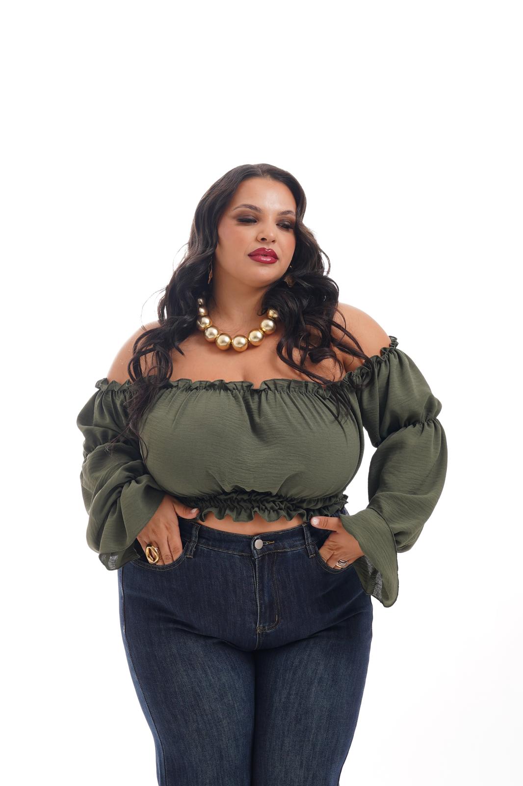 Blusa Crop Verde