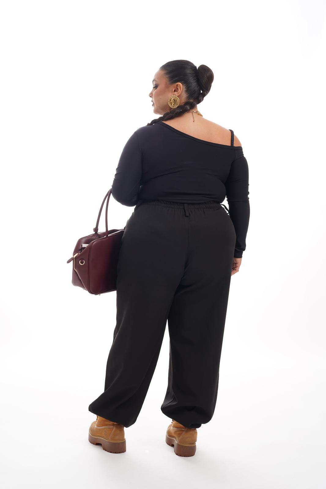 Pantalone Con Pinces Nero