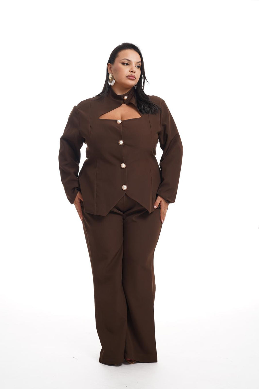 Tailleur Perla Marrone