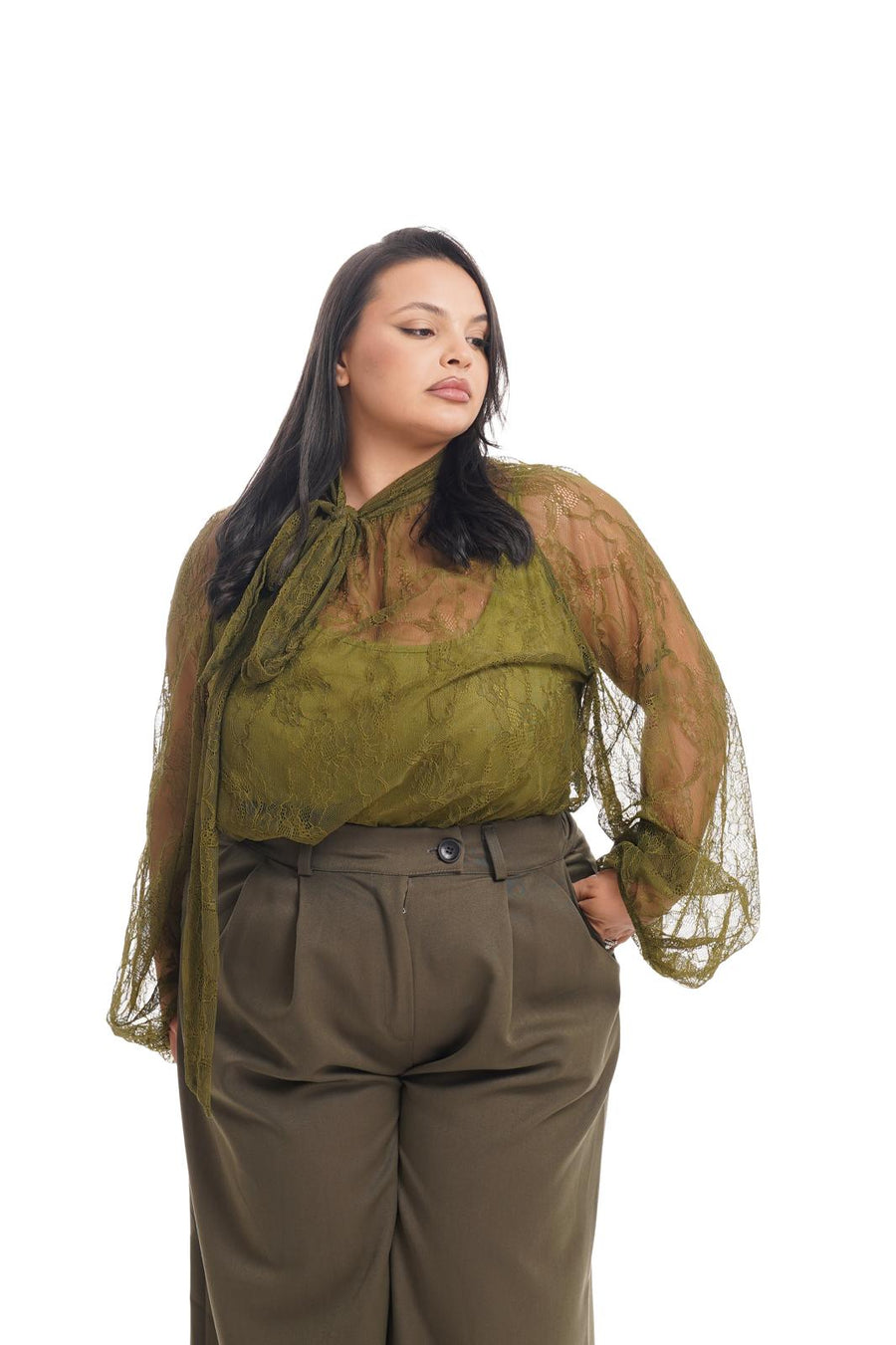Blusa Semitrasparente Elegant Verde