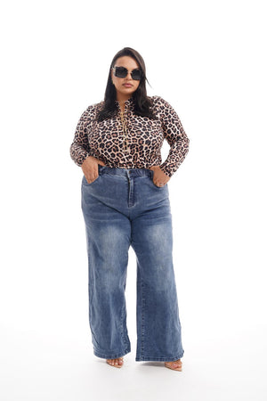 Jeans A Palazzo Sfumato