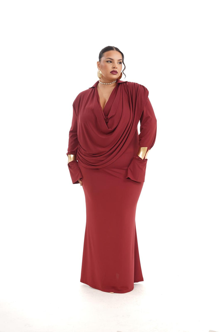 Abito Selena Bordeaux