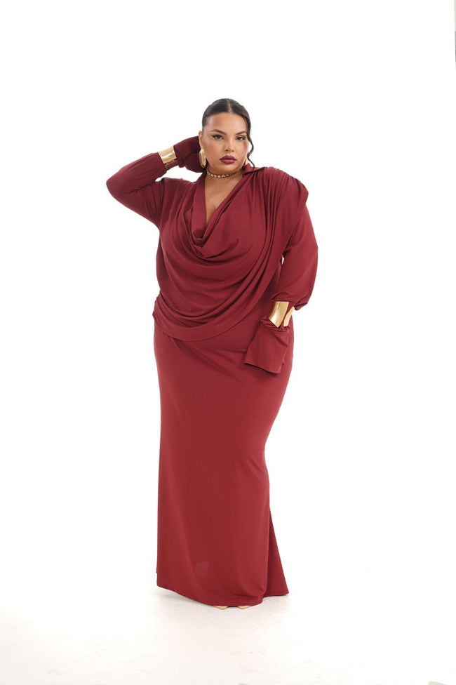 Abito Selena Bordeaux