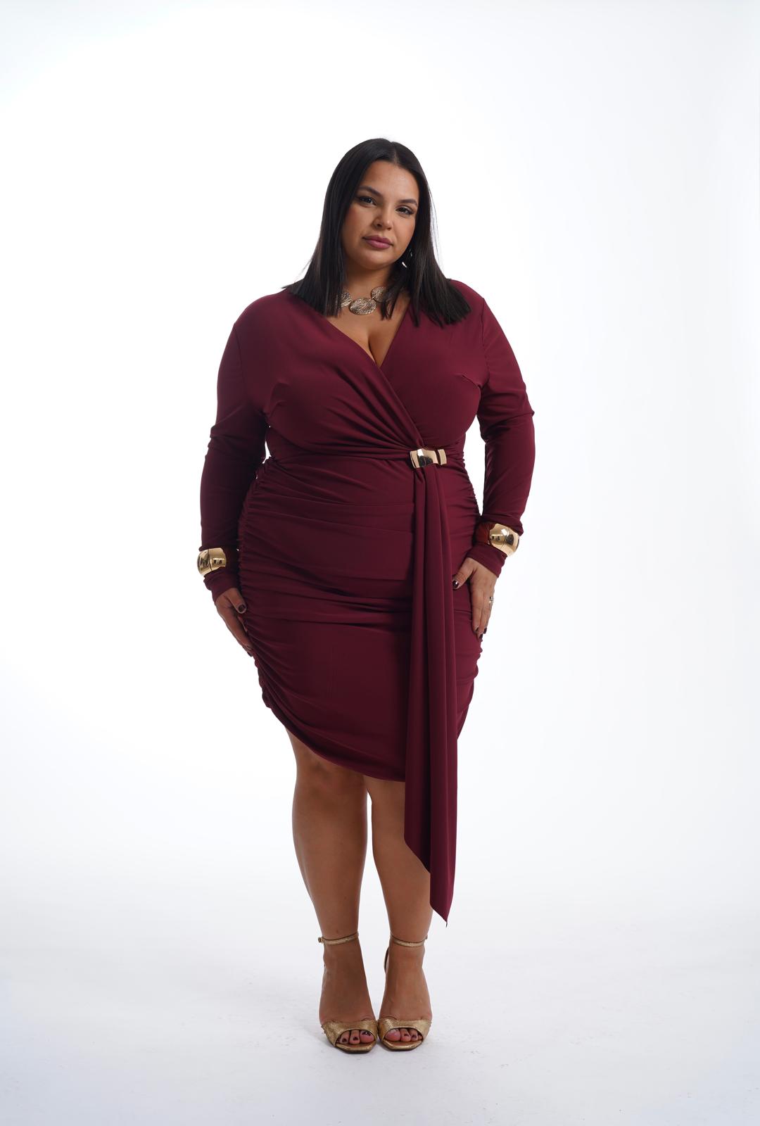 Abito Sharon Bordeaux