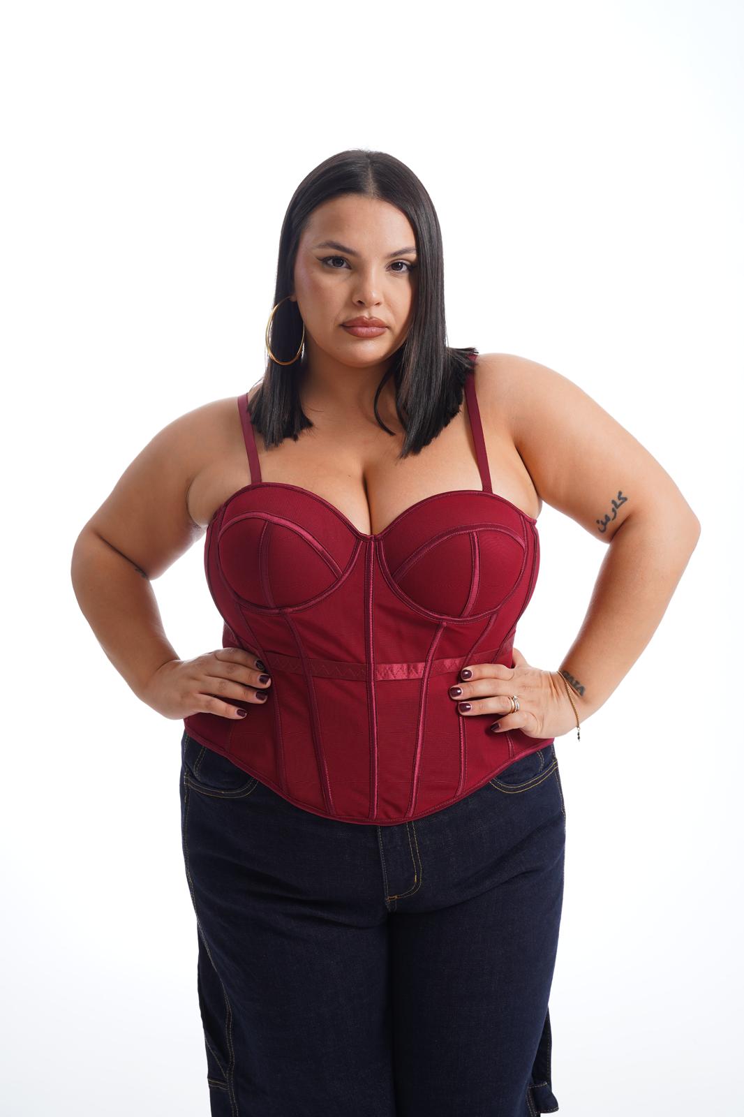 Corsetto Steccato Bordeaux