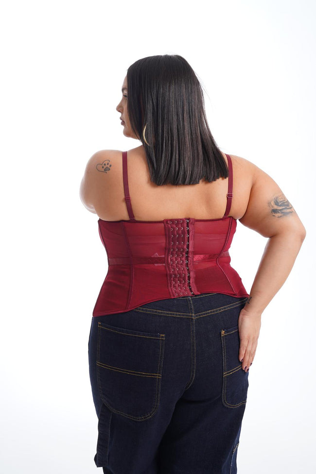 Corsetto Steccato Bordeaux