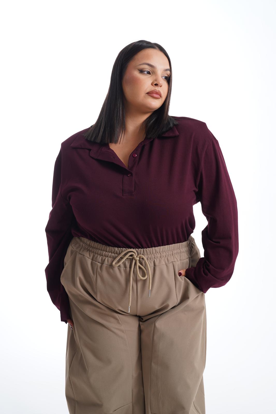 Polo Con spalline Bordeaux