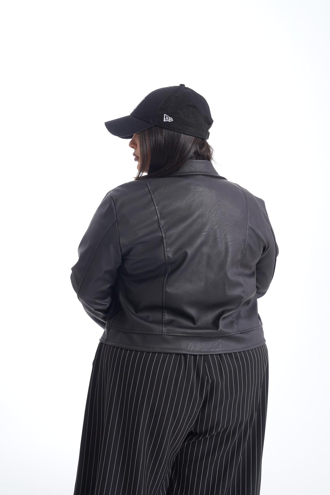 Chiodo In Ecopelle Basic Nero